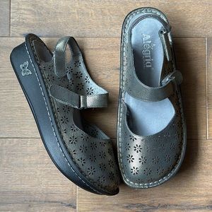 Alegria Jem Silver Strap Mary Jane Size US 9 / 39